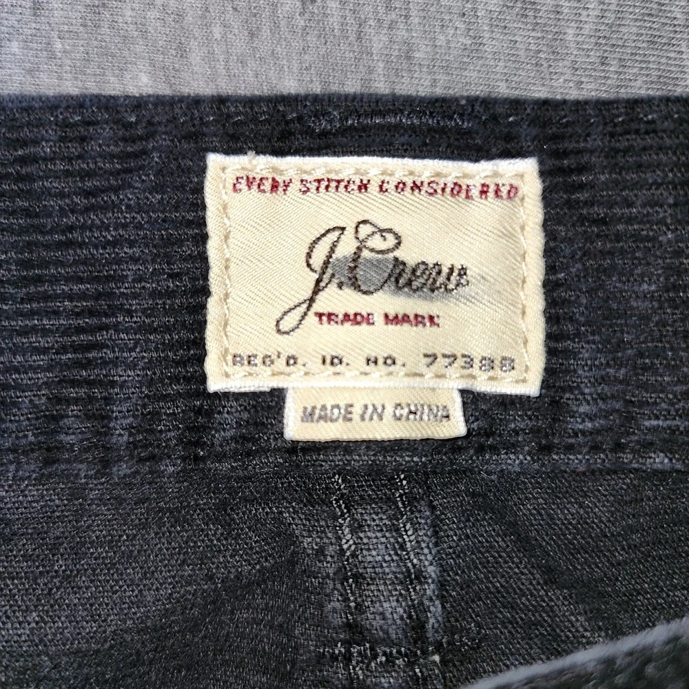 J.Crew 770 Stretch Slim Straight Corduroy Pants Mens 32x32 Black
